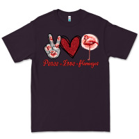 Plum Peace Love Flamingo Premium Tee - Jasminsmagicworld