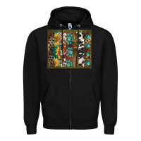 Black western patterns brushstroke Zipper Hoodie - BarkalooDesign