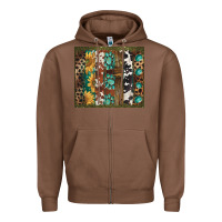 Chestnut western patterns brushstroke Zipper Hoodie - BarkalooDesign