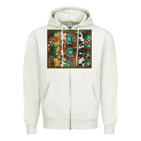 Oatmeal Heather western patterns brushstroke Zipper Hoodie - BarkalooDesign