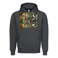 Smoke western patterns brushstroke Zipper Hoodie - BarkalooDesign