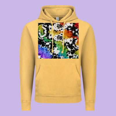 Rainbow Pride Cowhide Tumbler Vintage Hoodie Designed By Fadigitalartstudio