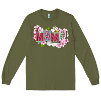 Army Green Mother's Day mama Long Sleeve Tee - FaDigitalArtStudio