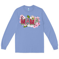 Colony Blue Mother's Day mama Long Sleeve Tee - FaDigitalArtStudio