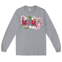 Heather Grey Mother's Day mama Long Sleeve Tee - FaDigitalArtStudio