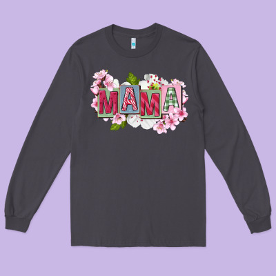 Mother's Day Mama Long Sleeve Tee Designed By Fadigitalartstudio