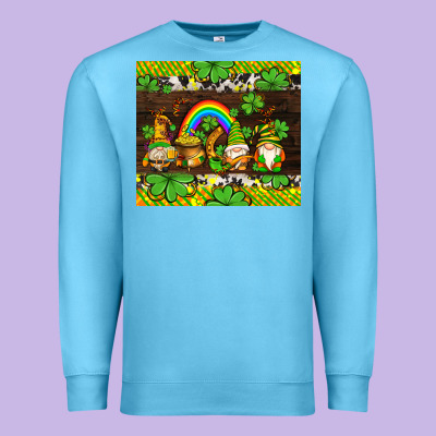 Western St Patricks Gnomes Premium Sweatshirt Designed By Adodesignshop