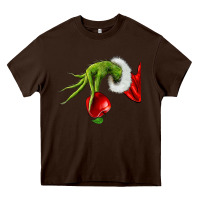 Chocolate Brown Christmas Character Heavy Core Tee - NancyCooperArtShop