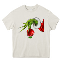 Cream Christmas Character Heavy Core Tee - NancyCooperArtShop