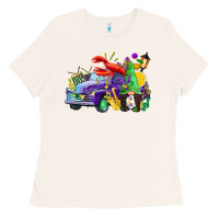 Bone mardi gras gnome on the truck Ladies Tee - CowGirlArtShop