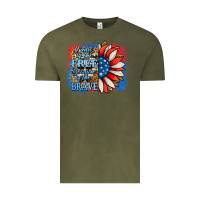 Vintage Olive Patriotic Sunflower Vintage Tee - Jasminsmagicworld
