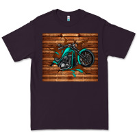 Plum woodgrain motorcycle Premium Tee - TumblerDesignByShophia