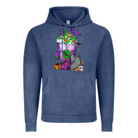 Vintage Denim Halloween Cold Drink Frappe With Tombstone Vintage Hoodie - FaDigitalArtStudio