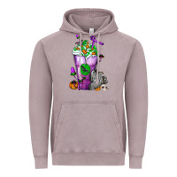 Vintage Zinc Halloween Cold Drink Frappe With Tombstone Vintage Hoodie - FaDigitalArtStudio