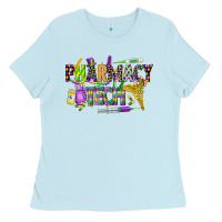 Baby Blue mardi gras pharmacy tech Ladies Tee - CowGirlArtShop