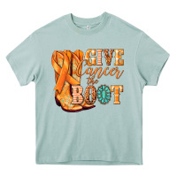 Give Cancer The Boot Kidney Cancer Orange Ribbon Heavy Core Tee | Teevron