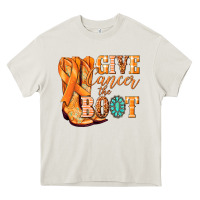 Cream Give Cancer the boot Kidney Cancer orange ribbon Heavy Core Tee - NancyCooperArtShop