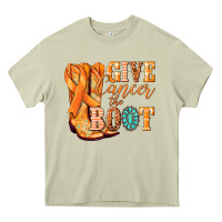 Mossy Give Cancer the boot Kidney Cancer orange ribbon Heavy Core Tee - NancyCooperArtShop