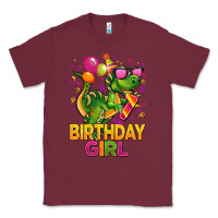 Burgundy 1st birthday girl t rex pink Classic Tee - CowGirlArtShop