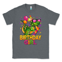 Charcoal Heather 1st birthday girl t rex pink Classic Tee - CowGirlArtShop