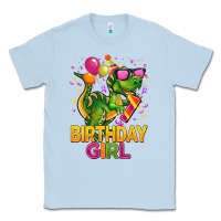 Dusty Blue 1st birthday girl t rex pink Classic Tee - CowGirlArtShop