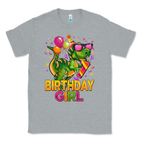 Heather Grey 1st birthday girl t rex pink Classic Tee - CowGirlArtShop