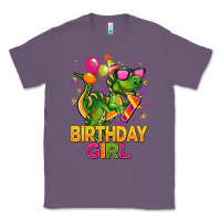 Lavender 1st birthday girl t rex pink Classic Tee - CowGirlArtShop
