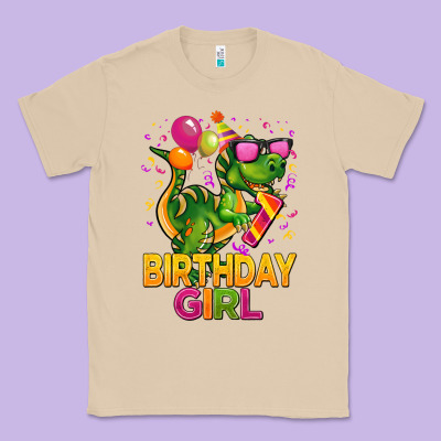 1st Birthday Girl T Rex Pink Classic Tee Designed By Cowgirlartshop