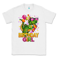 White 1st birthday girl t rex pink Classic Tee - CowGirlArtShop