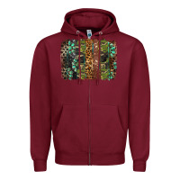 Burgundy western camouflage brushstroke Zipper Hoodie - BarkalooDesign