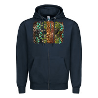 Navy western camouflage brushstroke Zipper Hoodie - BarkalooDesign