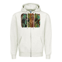 Oatmeal Heather western camouflage brushstroke Zipper Hoodie - BarkalooDesign