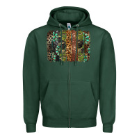 Sports Green western camouflage brushstroke Zipper Hoodie - BarkalooDesign