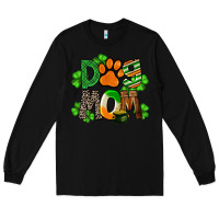 Black St. Patricks Dog Mom Long Sleeve Tee - FaDigitalArtStudio