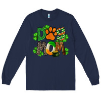 Navy St. Patricks Dog Mom Long Sleeve Tee - FaDigitalArtStudio