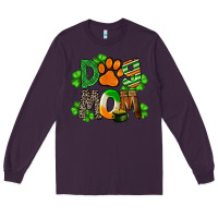 Plum St. Patricks Dog Mom Long Sleeve Tee - FaDigitalArtStudio