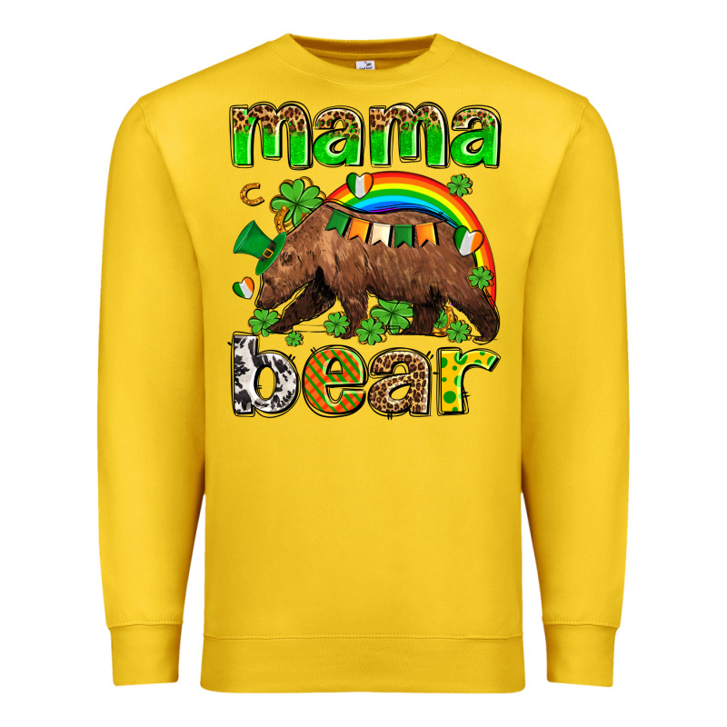 St Patricks Mama  Bear Premium Sweatshirt by AdoDesignShop | Teevron