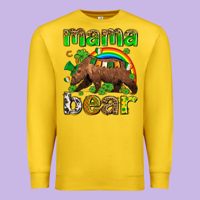 St Patricks Mama  Bear Premium Sweatshirt Designed By Adodesignshop