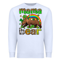 White st patricks mama  bear Premium Sweatshirt - AdoDesignShop