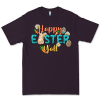 Plum Happy Easter y'all Easter Day Premium Tee - HowdyJamesFarm