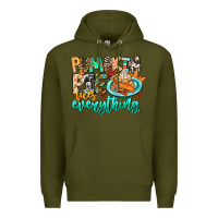 Army Green Pumpkin Pie Fixes Everything Premium Hoodie - CowhideDigitalArt