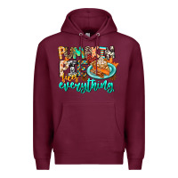 Burgundy Pumpkin Pie Fixes Everything Premium Hoodie - CowhideDigitalArt