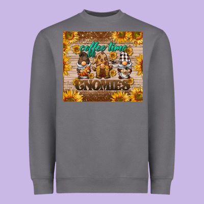 Coffee Time Gnomies Heavyweight Sweatshirt Designed By Barkaloodesign