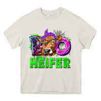 Cream Boo Heifer Cow Heavy Core Tee - texasbilliewilder