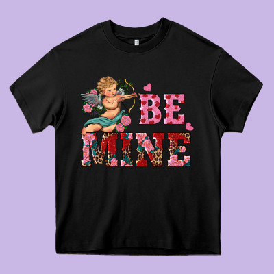 Be Mine Cupid Heavy Core Tee Designed By Ranaportraitstore