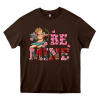 Chocolate Brown be mine cupid Heavy Core Tee - RanaPortraitStore