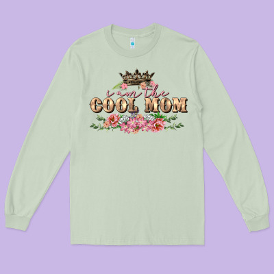 I Am The Cool Mom Long Sleeve Tee Designed By Fadigitalartstudio