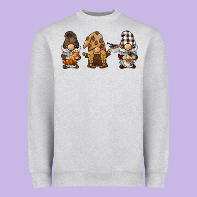 Coffee Gnomes Heavyweight Sweatshirt Designed By Barkaloodesign