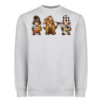 Heather Grey coffee gnomes Heavyweight Sweatshirt - BarkalooDesign