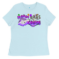 Baby Blue mardi gras cruise Ladies Tee - CowGirlArtShop